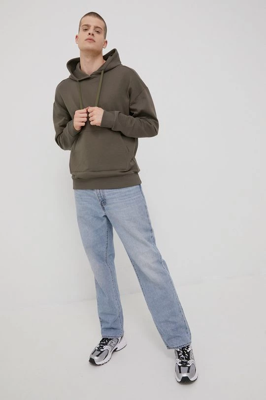 Ανδρικά Χωρίς φερμουάρ Μπλούζα Reebok χρώμα: πράσινο,