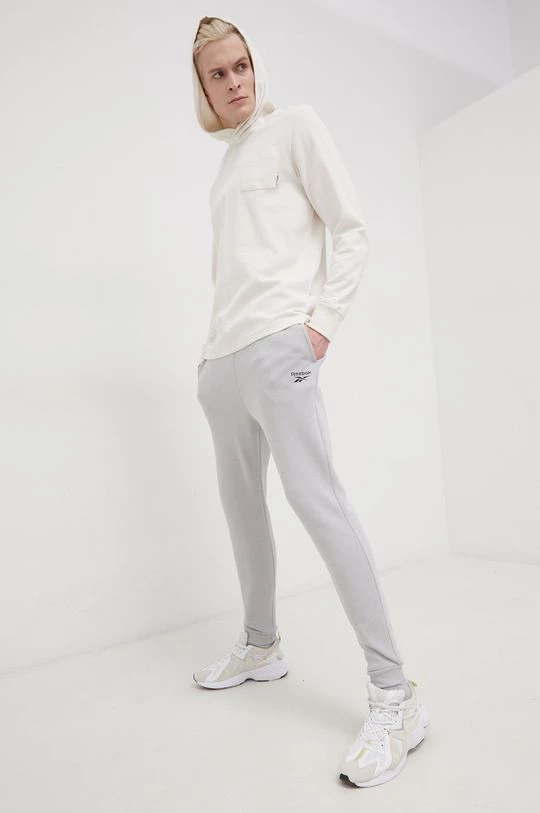 Ανδρικά Παντελόνια φόρμας Παντελόνι Reebok χρώμα: γκρι - Image 2