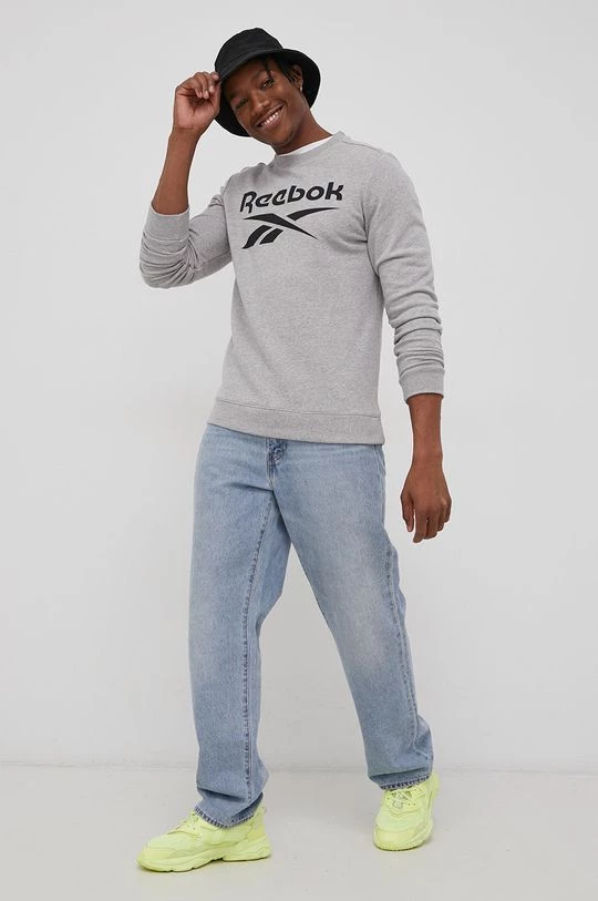 Ανδρικά Χωρίς φερμουάρ Μπλούζα Reebok χρώμα: γκρι