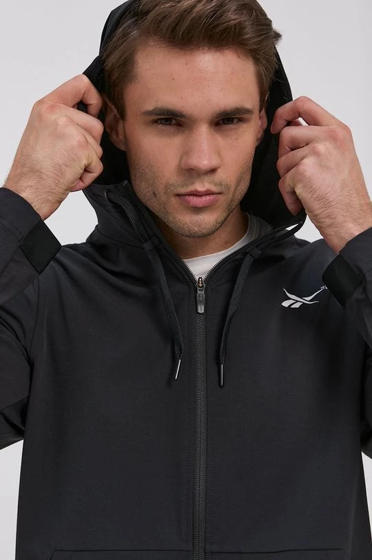 Ανδρικά Κοντά μπουφάν Μπουφάν Reebok χρώμα: μαύρο - Image 3