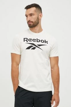 Ανδρικά Μπλουζάκια Βαμβακερό μπλουζάκι Reebok μπεζ