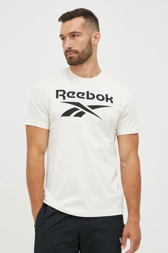Ανδρικά Μπλουζάκια Βαμβακερό μπλουζάκι Reebok μπεζ