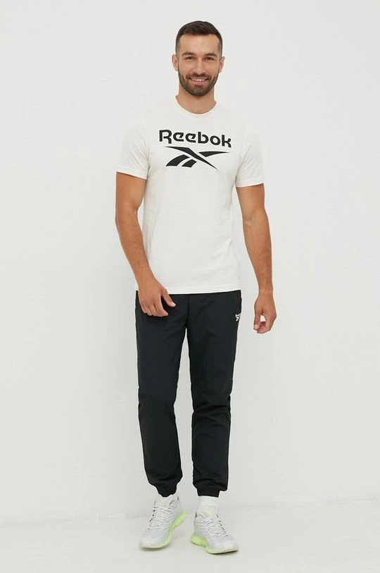Ανδρικά Μπλουζάκια Βαμβακερό μπλουζάκι Reebok μπεζ - Image 2