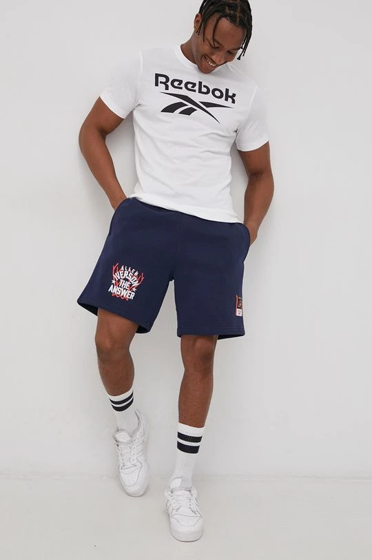 Ανδρικά Μπλουζάκια Βαμβακερό μπλουζάκι Reebok άσπρο - Image 2