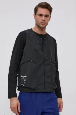 Ανδρικά Γιλέκα Αμάνικο μπουφάν Reebok χρώμα: μαύρο