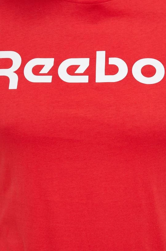 Ανδρικά Μπλουζάκια Βαμβακερό μπλουζάκι Reebok κόκκινο - Image 5