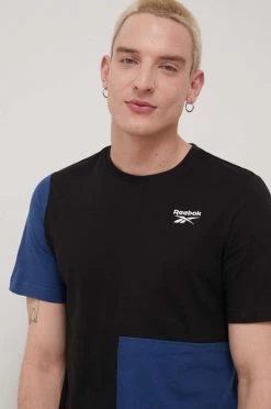 Ανδρικά Μπλουζάκια Βαμβακερό μπλουζάκι Reebok μπλε