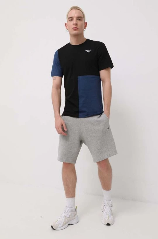 Ανδρικά Μπλουζάκια Βαμβακερό μπλουζάκι Reebok μπλε - Image 2