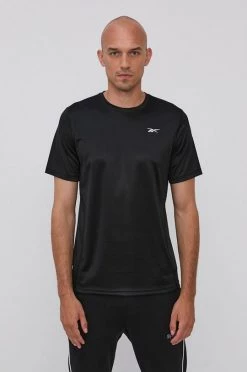 Ανδρικά Μπλουζάκια Μπλουζάκι Reebok χρώμα: μαύρο