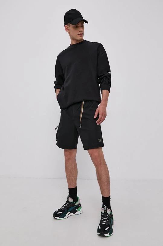 Ανδρικά Χωρίς φερμουάρ Μπλούζα Reebok χρώμα: μαύρο - Image 2