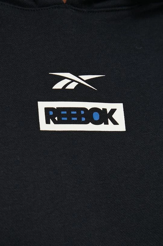 Ανδρικά Χωρίς φερμουάρ Μπλούζα Reebok μαύρο, με κουκούλα - Image 4