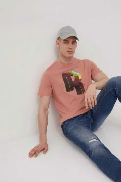 Ανδρικά Μπλουζάκια Βαμβακερό μπλουζάκι Reebok πορτοκαλί