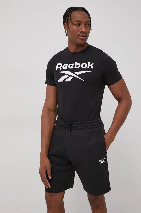 Ανδρικά Σορτς Reebok χρώμα: μαύρο