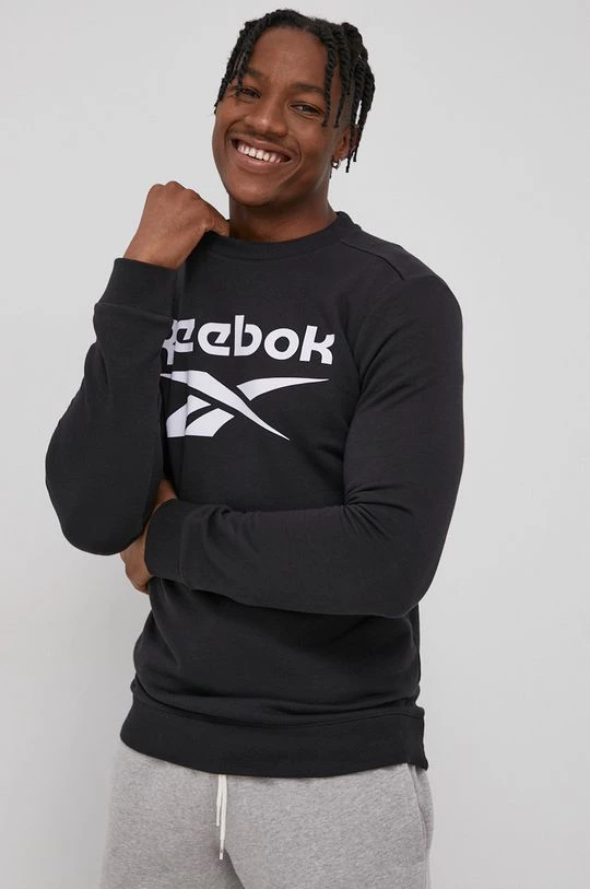 Ανδρικά Χωρίς φερμουάρ Μπλούζα Reebok χρώμα: μαύρο - Image 4