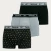Ανδρικά Μπόξερ και σλιπ Reebok - Μποξεράκια (3-pack) μαύρο