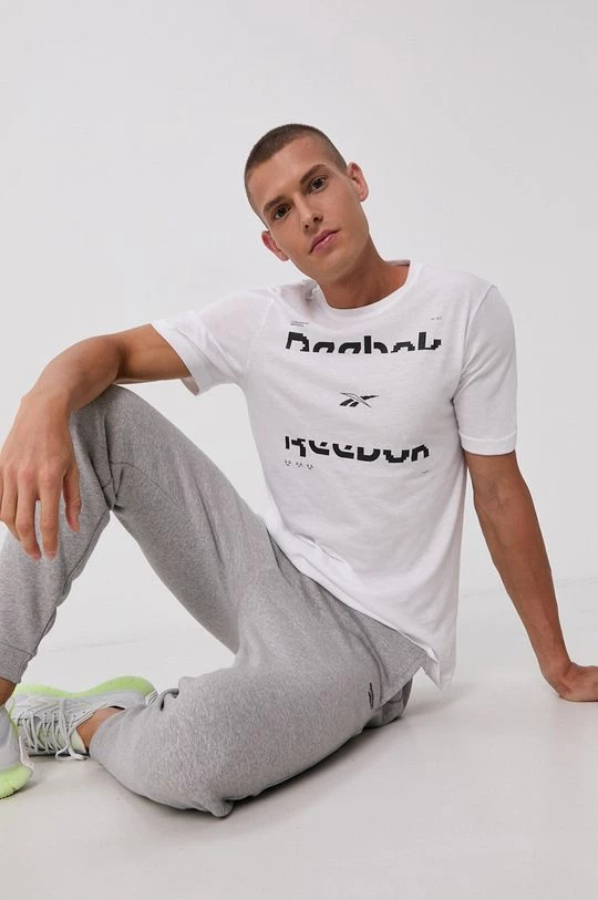 Ανδρικά Μπλουζάκια Μπλουζάκι Reebok χρώμα: άσπρο - Image 4