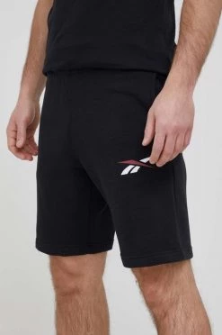 Ανδρικά Σορτς Reebok χρώμα: μαύρο