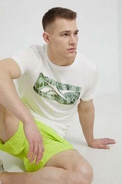 Ανδρικά Μπλουζάκια Βαμβακερό μπλουζάκι Reebok άσπρο