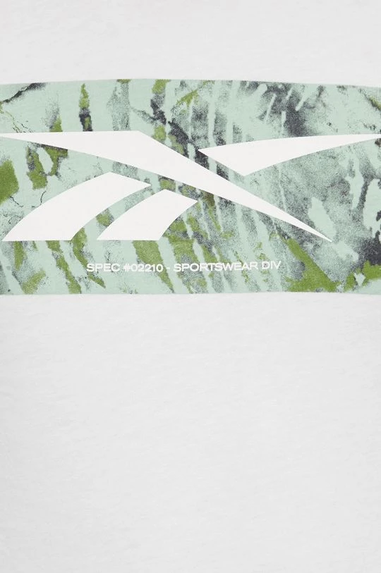 Ανδρικά Μπλουζάκια Βαμβακερό μπλουζάκι Reebok άσπρο - Image 5