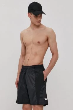 Ανδρικά Σορτς Reebok χρώμα: μαύρο