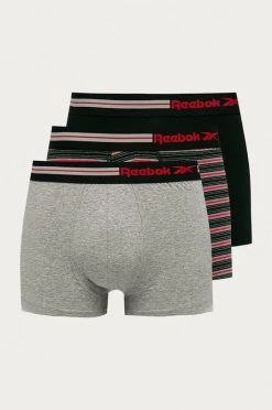 Ανδρικά Μπόξερ και σλιπ Reebok - Μποξεράκια (3-pack) μαύρο