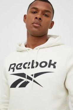 Ανδρικά Χωρίς φερμουάρ Μπλούζα Reebok μπεζ,