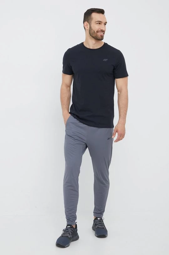 Ανδρικά Παντελόνια φόρμας Παντελόνι φόρμας Reebok Workout Ready γκρι - Image 2