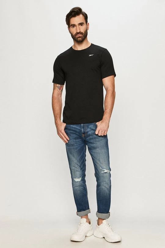 Ανδρικά Μπλουζάκια Μπλουζάκι Reebok μαύρο - Image 2