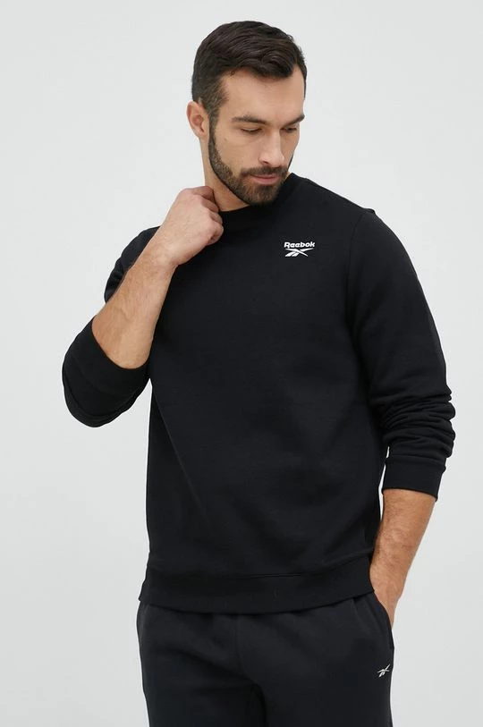 Ανδρικά Χωρίς φερμουάρ Μπλούζα Reebok μαύρο,