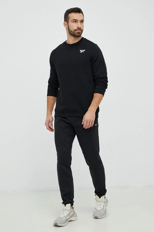 Ανδρικά Χωρίς φερμουάρ Μπλούζα Reebok μαύρο, - Image 2