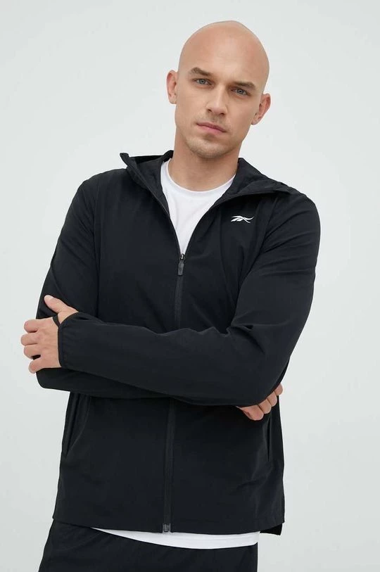 Ανδρικά Κοντά μπουφάν Σακάκι προπόνησης Reebok United By Fitness Graphene Speed μαύρο