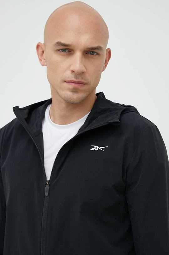 Ανδρικά Κοντά μπουφάν Σακάκι προπόνησης Reebok United By Fitness Graphene Speed μαύρο - Image 4