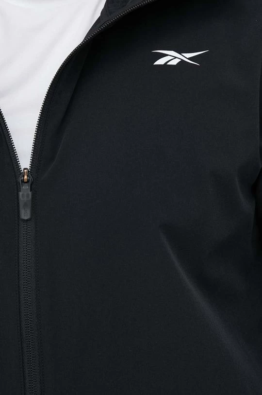 Ανδρικά Κοντά μπουφάν Σακάκι προπόνησης Reebok United By Fitness Graphene Speed μαύρο - Image 5