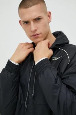 Ανδρικά Κοντά μπουφάν Μπουφάν Reebok μαύρο,