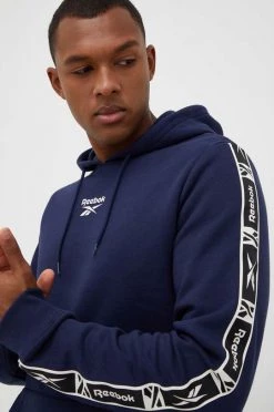 Ανδρικά Χωρίς φερμουάρ Μπλούζα Reebok ναυτικό μπλε,