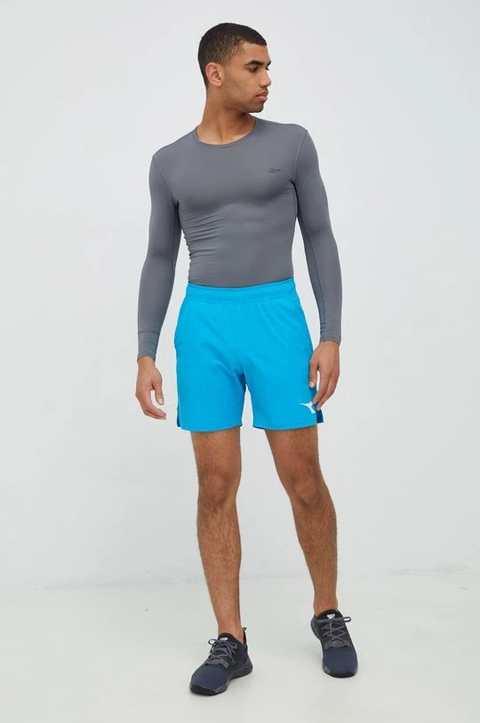 Ανδρικά Μακρυμάνικα Προπόνηση μακρυμάνικο Reebok Workout Ready γκρι - Image 2