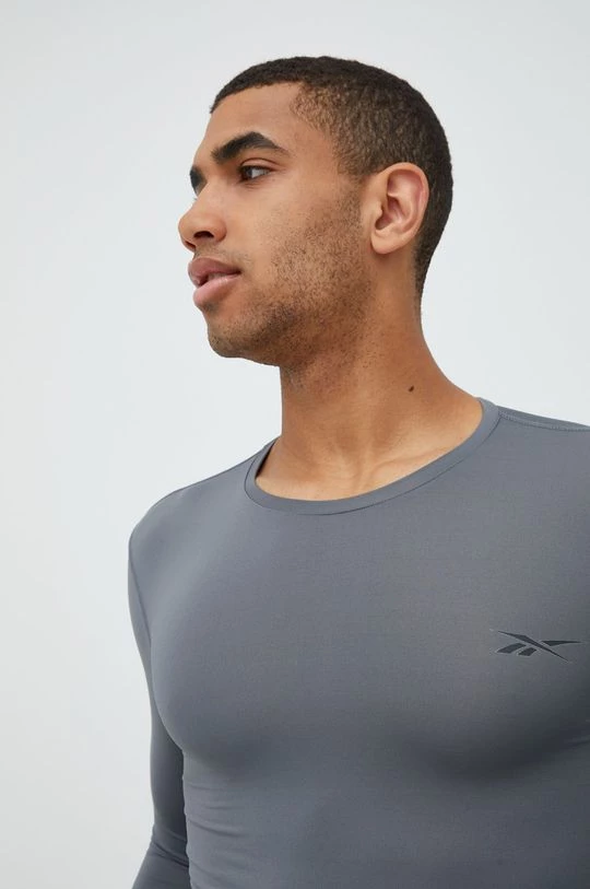 Ανδρικά Μακρυμάνικα Προπόνηση μακρυμάνικο Reebok Workout Ready γκρι - Image 4