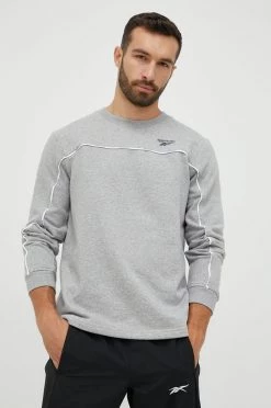 Ανδρικά Χωρίς φερμουάρ Μπλούζα Reebok γκρι,