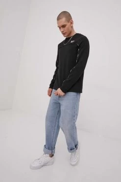 Ανδρικά Χωρίς φερμουάρ Μπλούζα Reebok μαύρο,