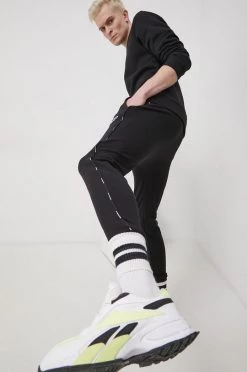 Ανδρικά Παντελόνια φόρμας Παντελόνι Reebok χρώμα: μαύρο