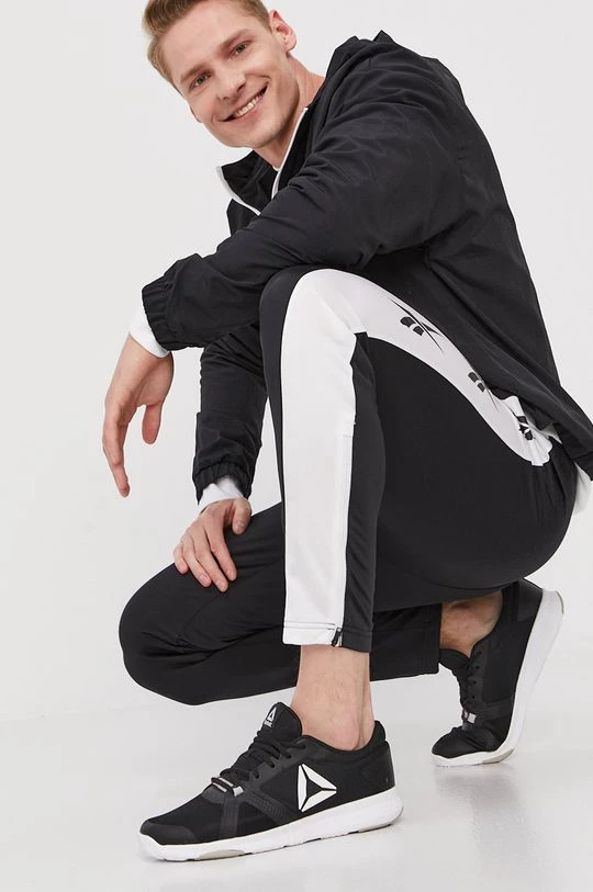 Ανδρικά Παντελόνια φόρμας Παντελόνι Reebok χρώμα: μαύρο - Image 2