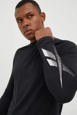 Ανδρικά Λειτουργικά εσώρουχα Reebok λειτουργικό μακρυμάνικο πουκάμισο μαύρο