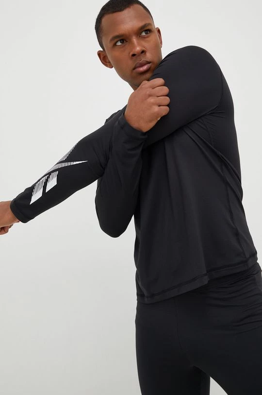 Ανδρικά Λειτουργικά εσώρουχα Reebok λειτουργικό μακρυμάνικο πουκάμισο μαύρο - Image 4