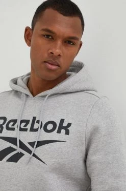 Ανδρικά Χωρίς φερμουάρ Μπλούζα Reebok γκρι,