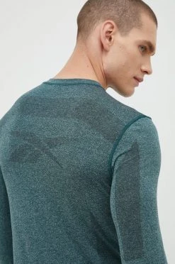 Ανδρικά Μακρυμάνικα Προπόνηση μακρυμάνικο Reebok United By Fitness Speed Myoknit πράσινο